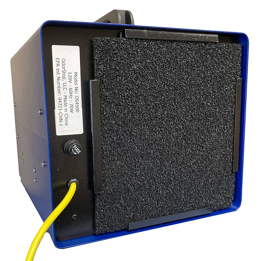 OdorStop OS600UVCF - チャコールフィルター OS600UV オゾン発生器 - 5パック mxn26g8 OS600UV - Compact Ozone Generator/UV Air Cleaner with 1